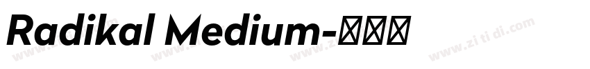 Radikal Medium字体转换